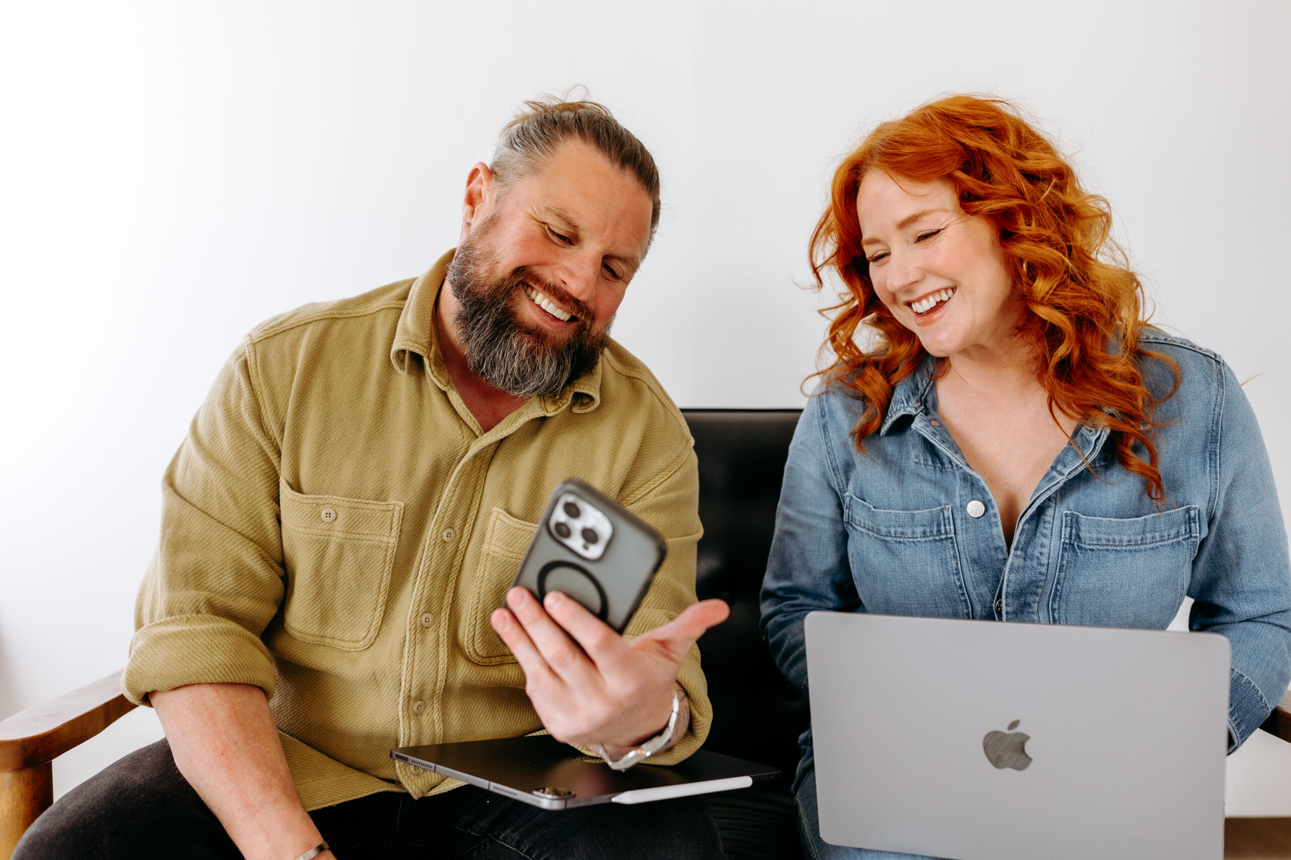 Andrea and David of Istari Creative at work in the studio